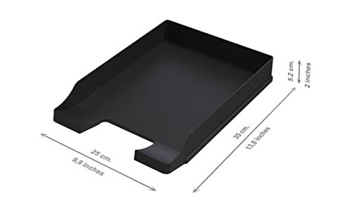 Detectalia Kunststoff-Dokumentenablage, 1 Stück, Schwarz