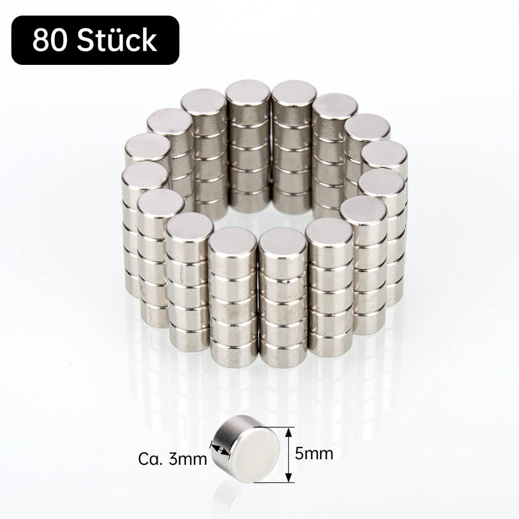 GoldRock 80 Stück 5x3mm Mini Magnete,Magnet,Kleine Magnete