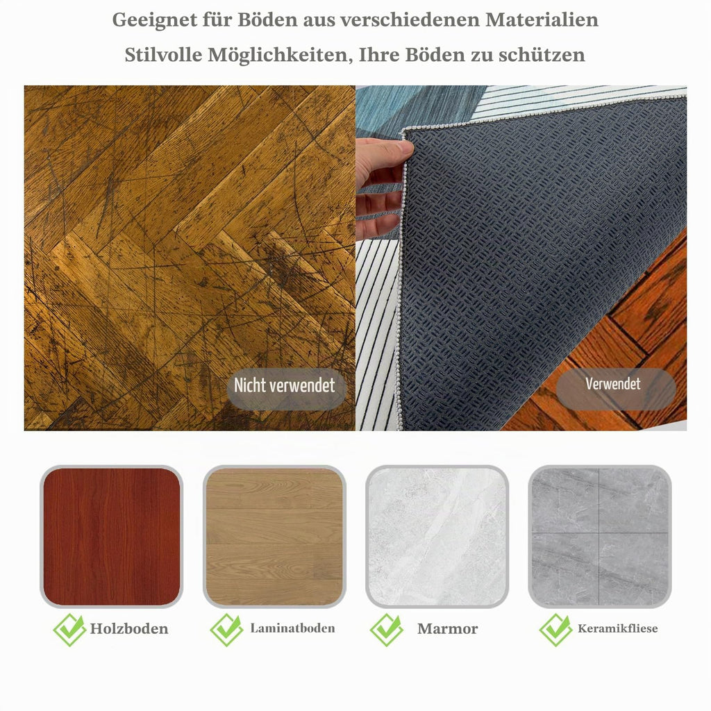 Bodenschutzmatte für Hartböden 120x150cm Stuhlunterlage Gaming Teppich Bodenschutzmatte Bürostuhl Matte Rechteckig Bodenmatte rutschfest Bürostuhlunterlage Stuhlmatten (Mehrfarbig-1)