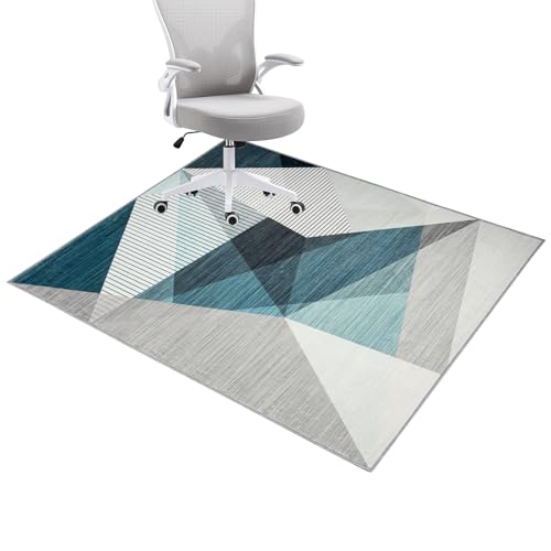 Bodenschutzmatte für Hartböden 120x150cm Stuhlunterlage Gaming Teppich Bodenschutzmatte Bürostuhl Matte Rechteckig Bodenmatte rutschfest Bürostuhlunterlage Stuhlmatten (Mehrfarbig-1)