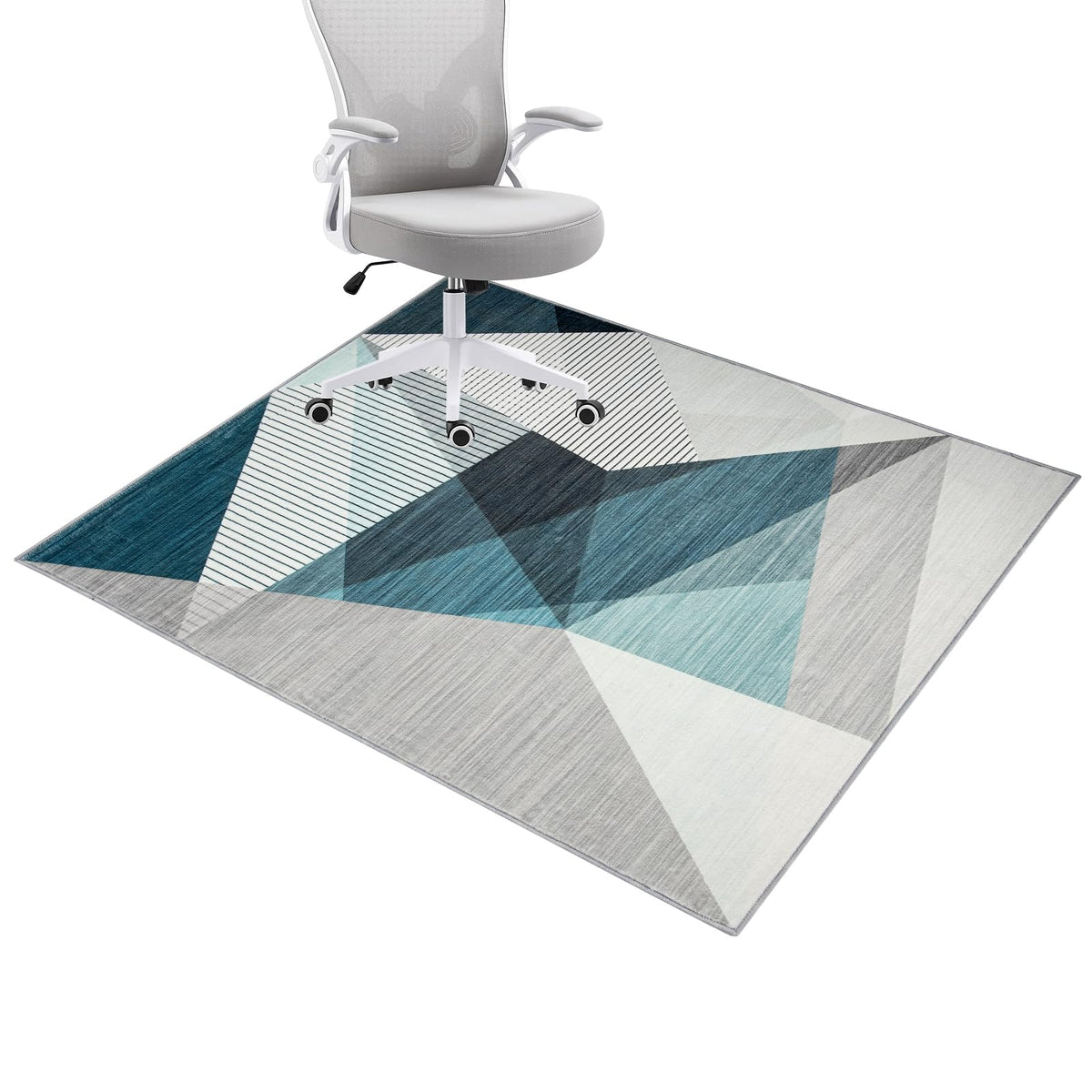 Bodenschutzmatte für Hartböden 120x150cm Stuhlunterlage Gaming Teppich Bodenschutzmatte Bürostuhl Matte Rechteckig Bodenmatte rutschfest Bürostuhlunterlage Stuhlmatten (Mehrfarbig-1)