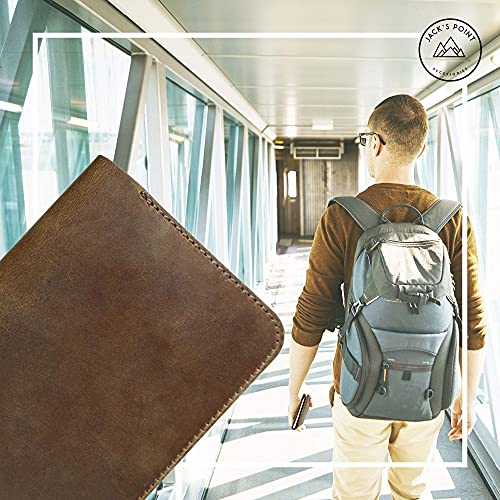 Notizbuch aus Leder für Notizbücher, passend Moleskine Cahier Taschengröße, 8,9 x 14 cm große Notebooks, handgenäht, echtes genarbtes Leder, mehrere Taschen zusätzliche Funktionalität.