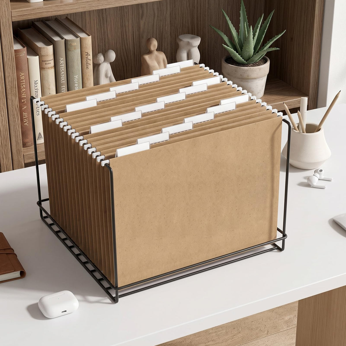 25 Stück Hängeregister A4 Hängemappen Kraftpapier Rot