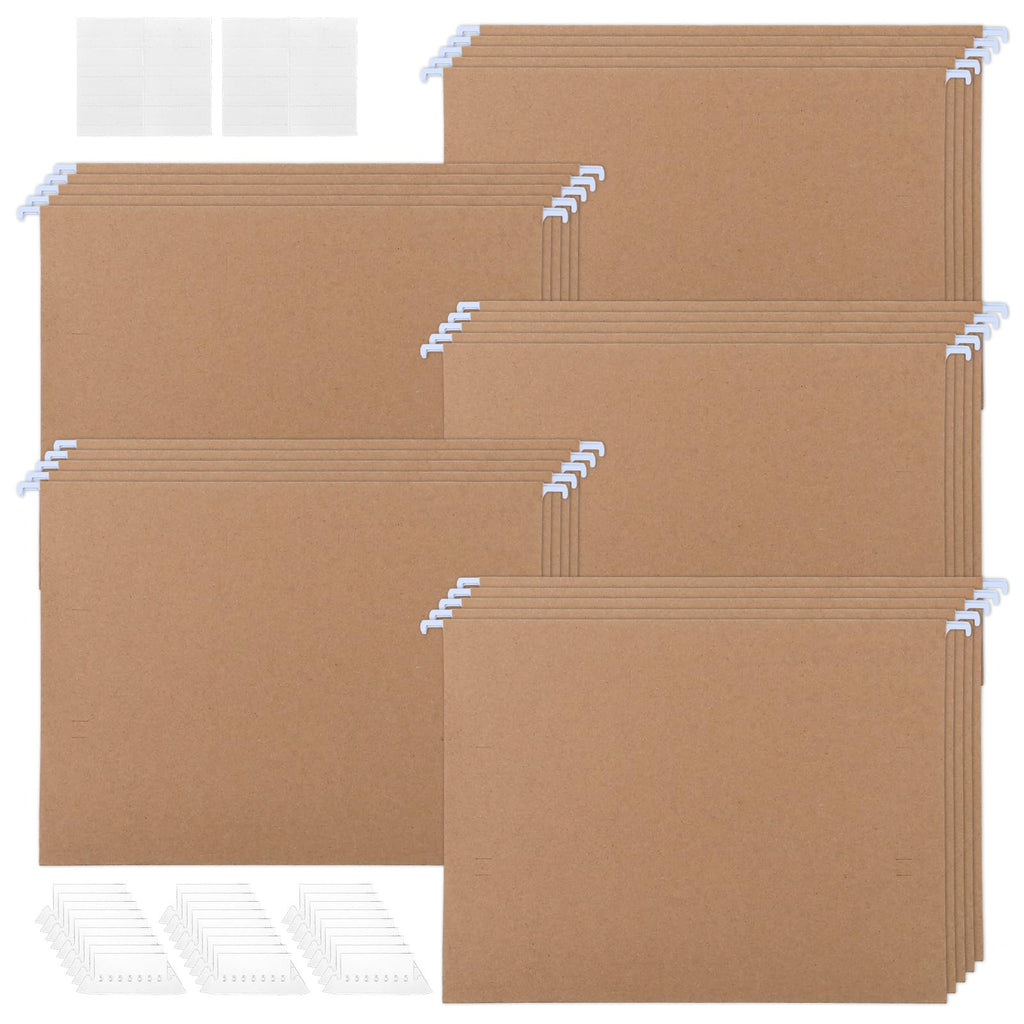 25 Stück Hängeregister A4 Hängemappen Kraftpapier Rot