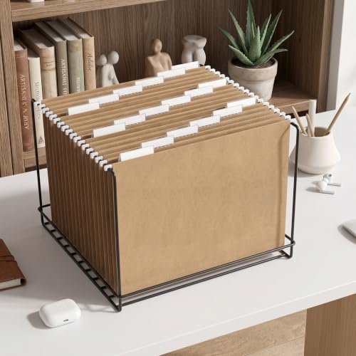 25 Stück Hängeregister A4 Hängemappen Kraftpapier Rot