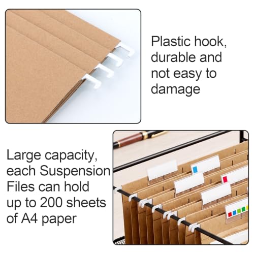 25 Stück Hängeregister A4 Hängemappen Kraftpapier Rot