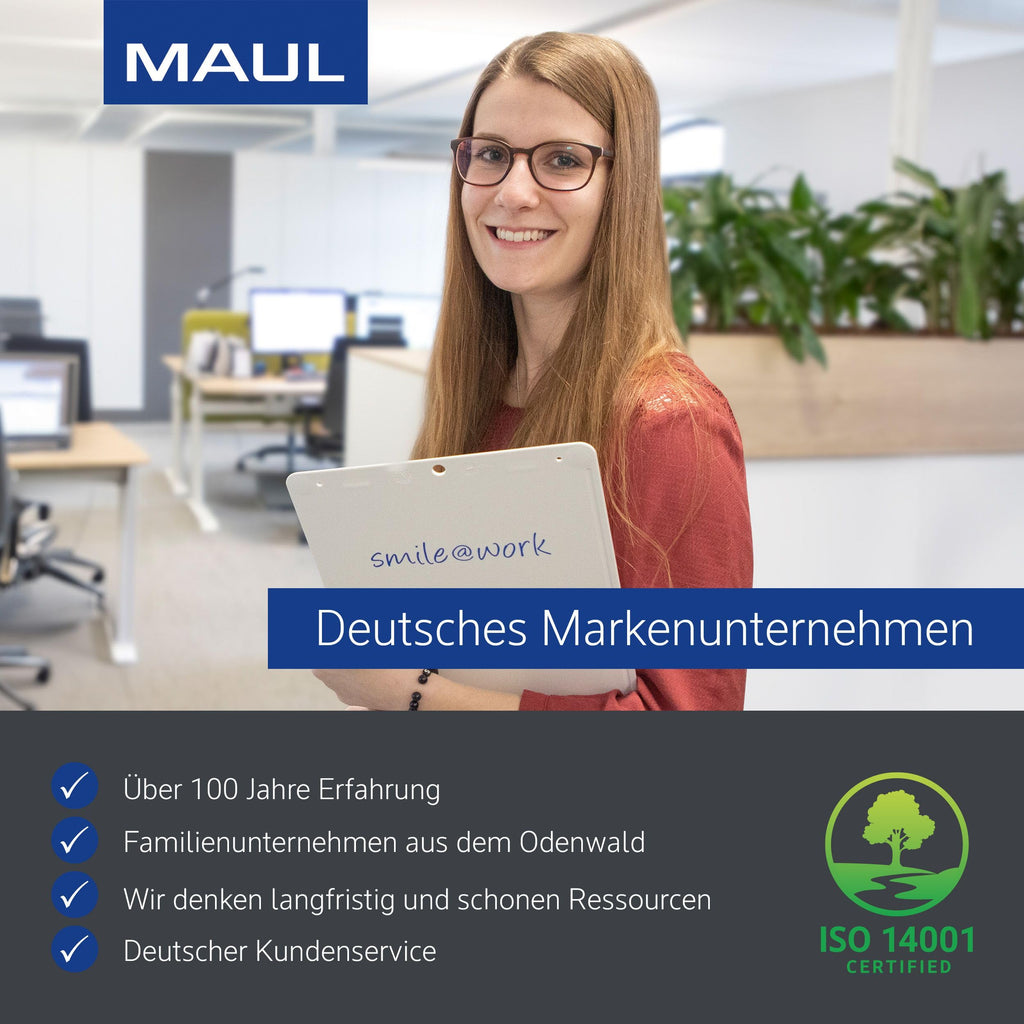 MAUL Whiteboard weiß 20x30 MAULprimo Magnethaftend beidseitig flexibel