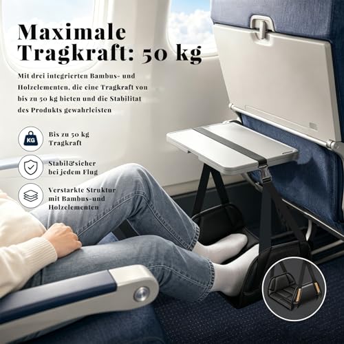 Fußstütze Flugzeug, Tragbare Verstellbare Reise Fußhängematte