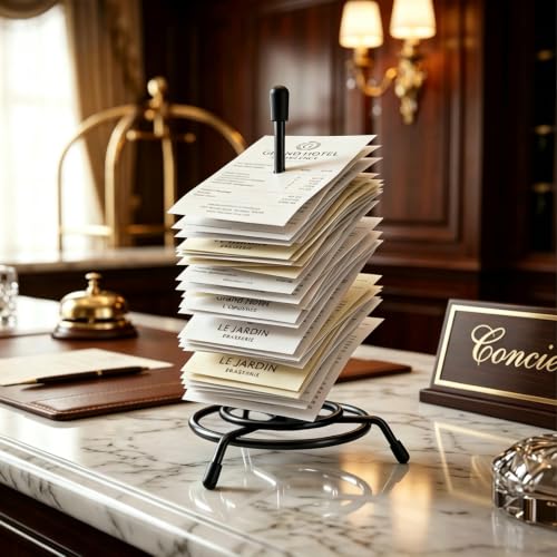 2 Stücke Zettelspießer Bonhalter,Zettelhalter,Quittung Clips (Schwarz)