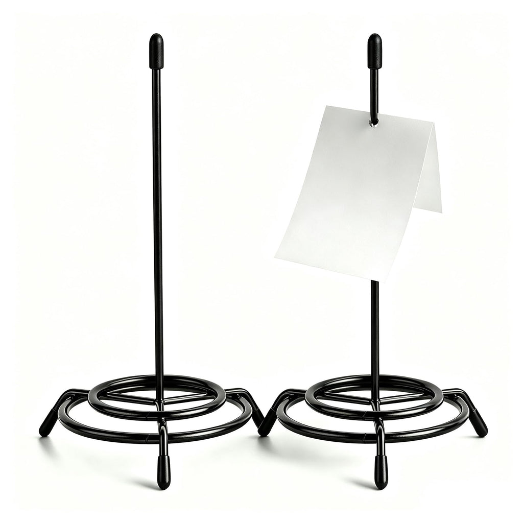 2 Stücke Zettelspießer Bonhalter,Zettelhalter,Quittung Clips (Schwarz)