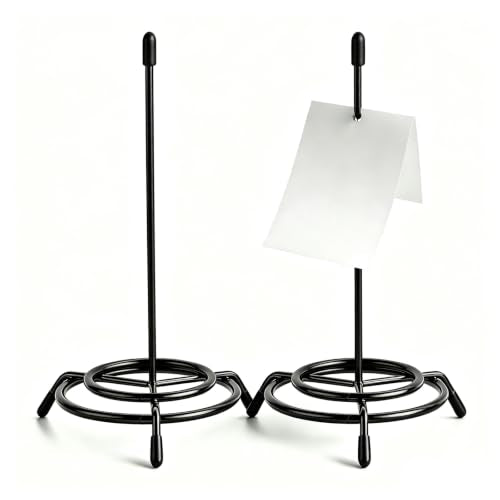 2 Stücke Zettelspießer Bonhalter,Zettelhalter,Quittung Clips (Schwarz)