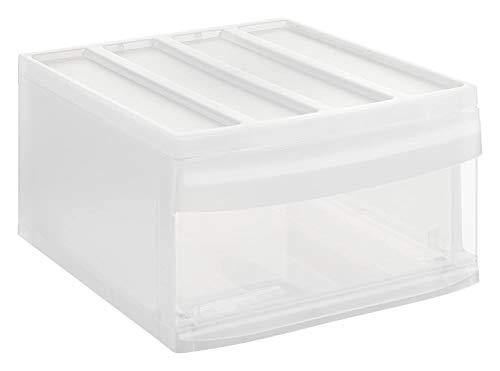 Rotho Systemix Aufbewahrungsbox Stapelbox mit Schublade PP Transparent