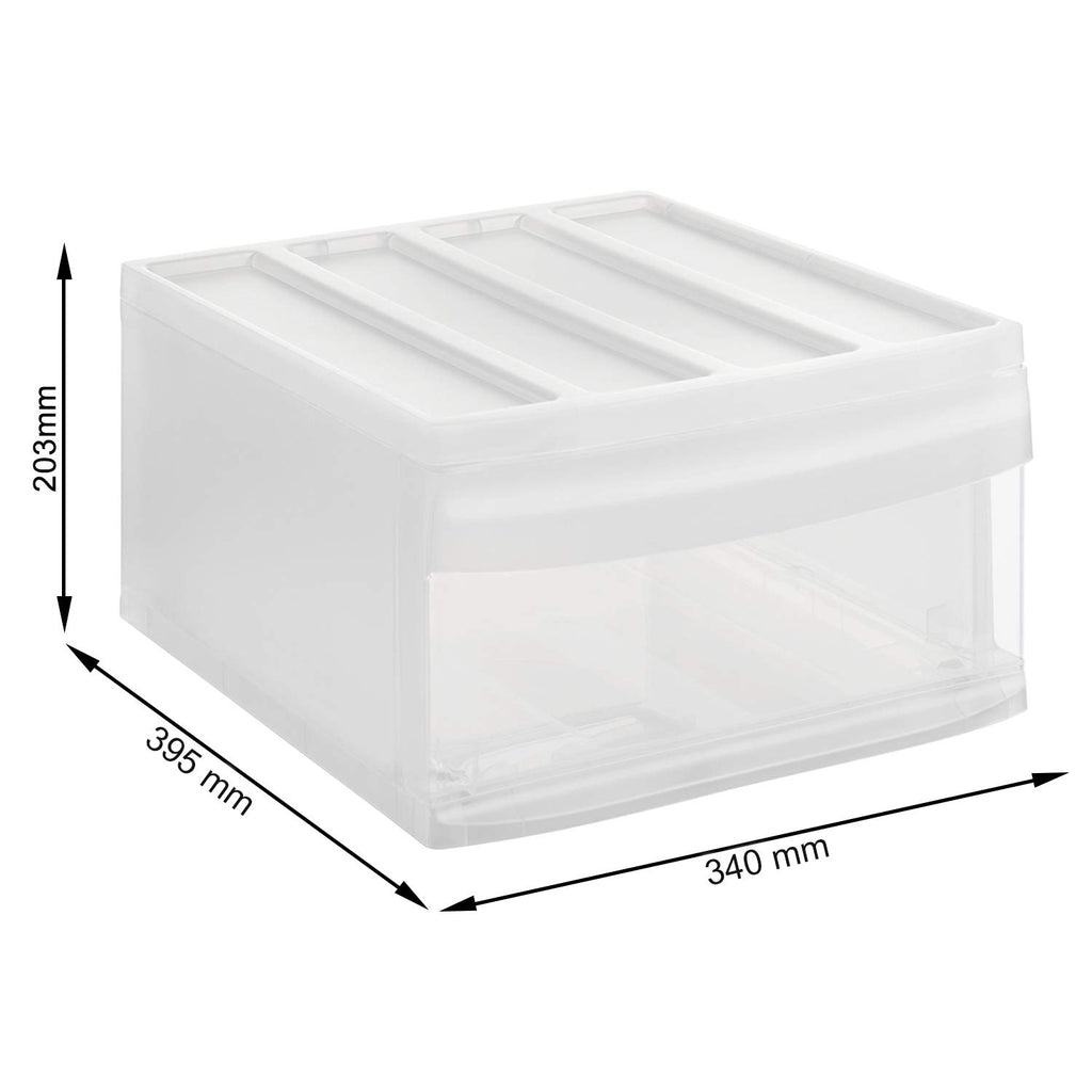 Rotho Systemix Aufbewahrungsbox Stapelbox mit Schublade PP Transparent