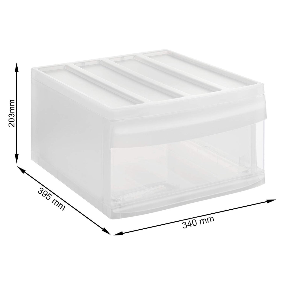 Rotho Systemix Aufbewahrungsbox Stapelbox mit Schublade PP Transparent
