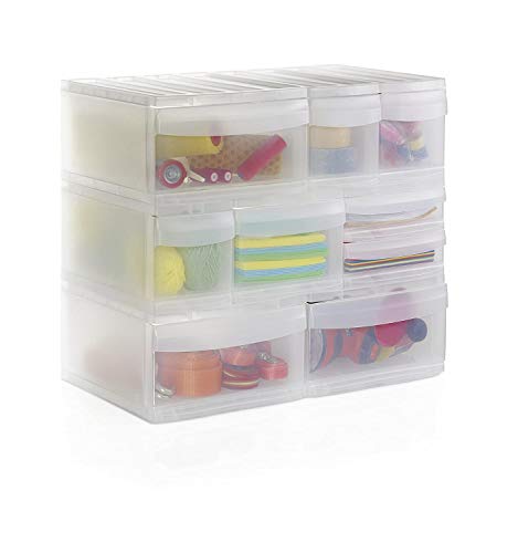Rotho Systemix Aufbewahrungsbox Stapelbox mit Schublade PP Transparent