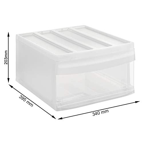 Rotho Systemix Aufbewahrungsbox Stapelbox mit Schublade PP Transparent