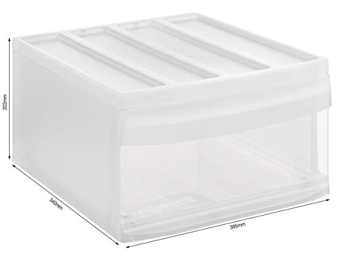 Rotho Systemix Aufbewahrungsbox Stapelbox mit Schublade PP Transparent