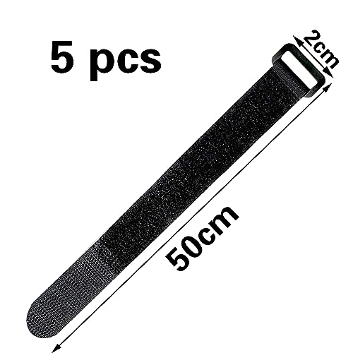 5pcs Wiederverwendbare Kabelbinder Mit Schnalle,Kabelbinder Klett,20x500mm