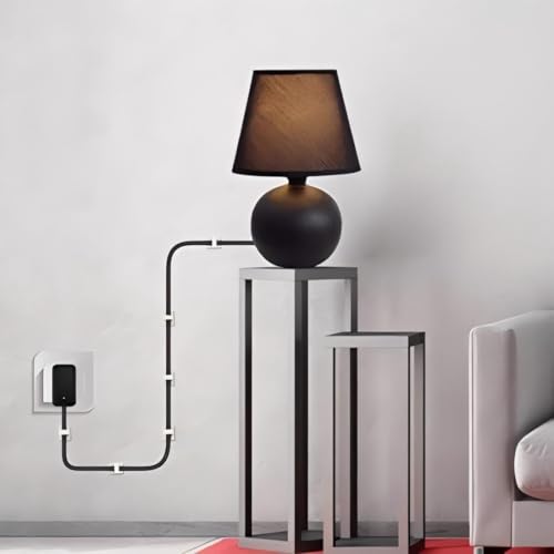 Elfcam - Kabelclips Selbstklebend für Glasfaserkabel (LWL Patchkabel), Stromkabel, Netzwerkkabel, USB Ladekabel und Audiokabel, Weiß (50 Stück)