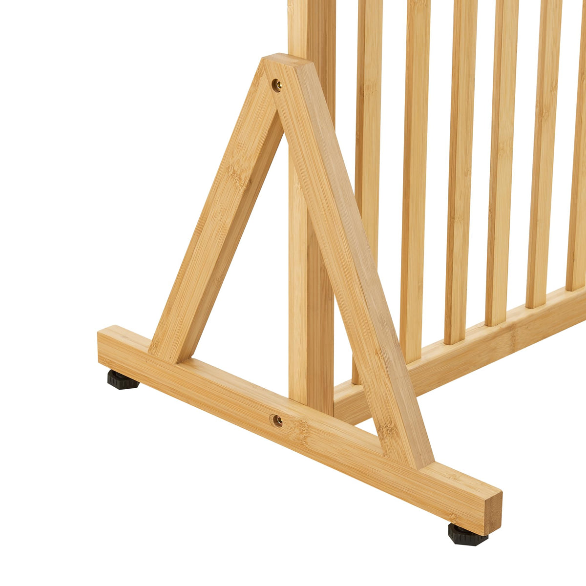 [en.casa] Raumtrenner Fron Stellwand Raumteiler 197 x 75,5 x 40 cm Trennwand Raumabtrennung Bambus Natur freistehend