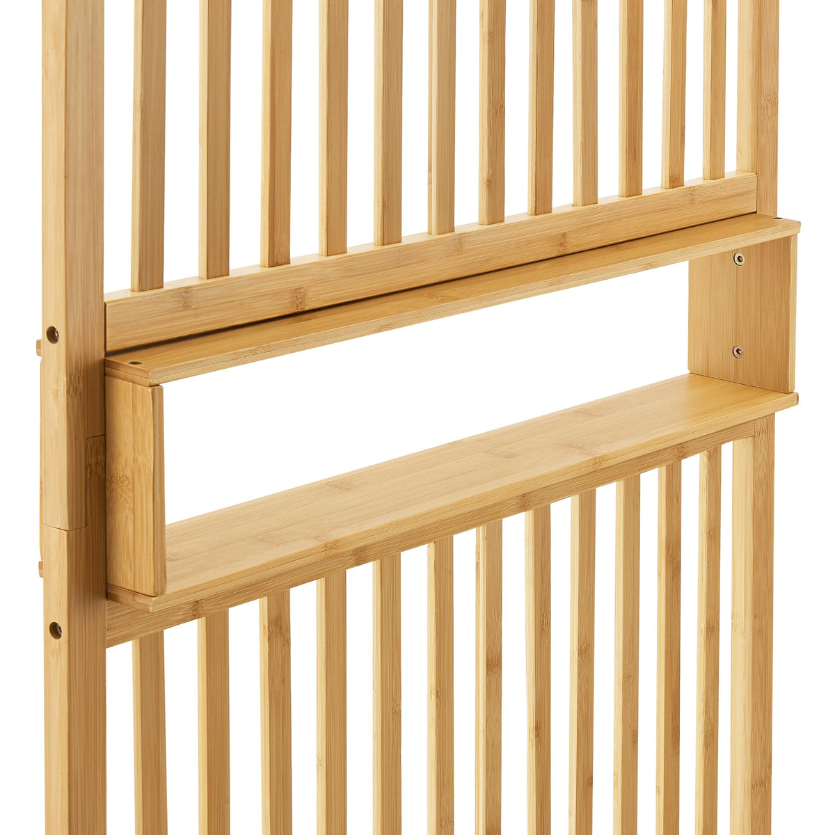 [en.casa] Raumtrenner Fron Stellwand Raumteiler 197 x 75,5 x 40 cm Trennwand Raumabtrennung Bambus Natur freistehend