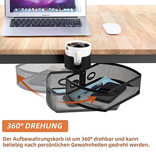 Unterbau Schublade 360 Drehbar Rutschfest mit Auslaufsichere Becher