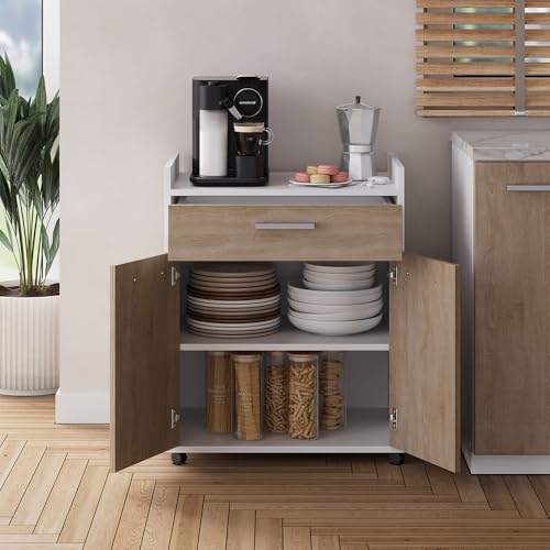 Vicco Rollcontainer Ansel, Weiß/Sonoma, 60 x 40 cm