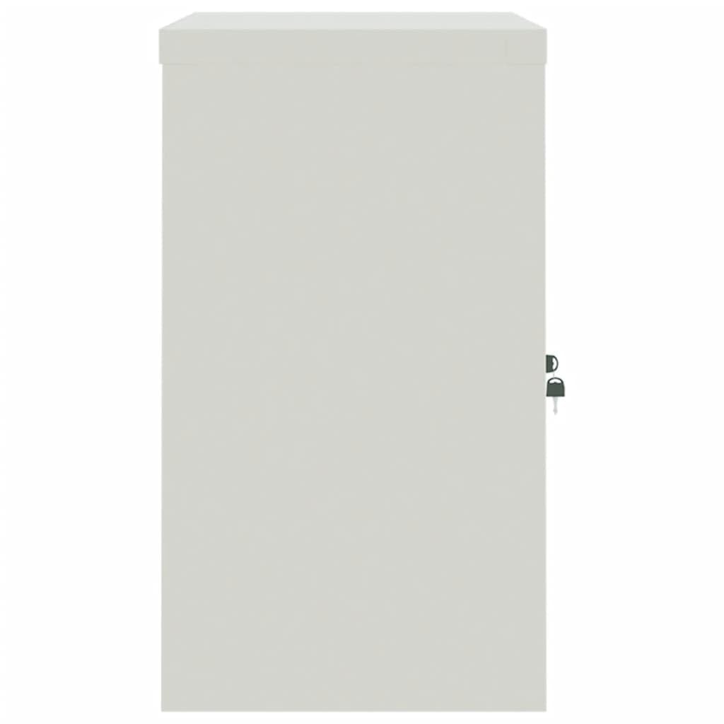Aktenschrank Hellgrau und Blau aus pulverbeschichtetem Stahl 90x40x70 cm mit Einlegeboden abschließbar für Büro Homeoffice Arbeitszimmer Ordnung und Aufbewahrung