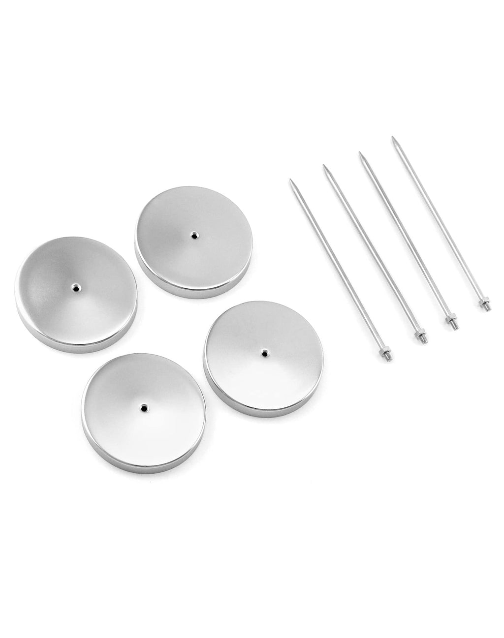 QWORK Zettelspießer Memo Halter, Zettelhalter Bon Aufspießer für Zettel Note Papier Beleg, 14 cm, 8 Stücke, Silber