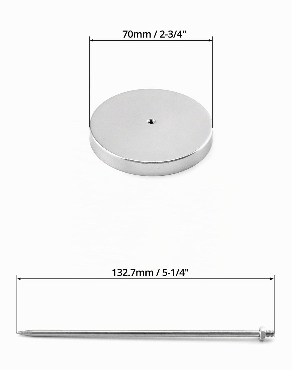 QWORK Zettelspießer Memo Halter, Zettelhalter Bon Aufspießer für Zettel Note Papier Beleg, 14 cm, 8 Stücke, Silber