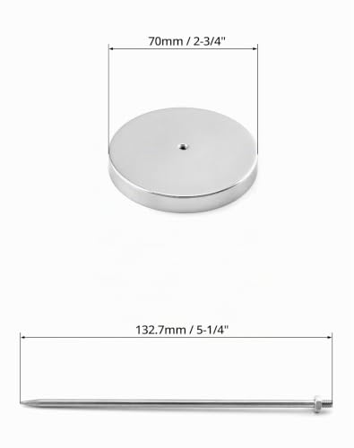 QWORK Zettelspießer Memo Halter, Zettelhalter Bon Aufspießer für Zettel Note Papier Beleg, 14 cm, 8 Stücke, Silber
