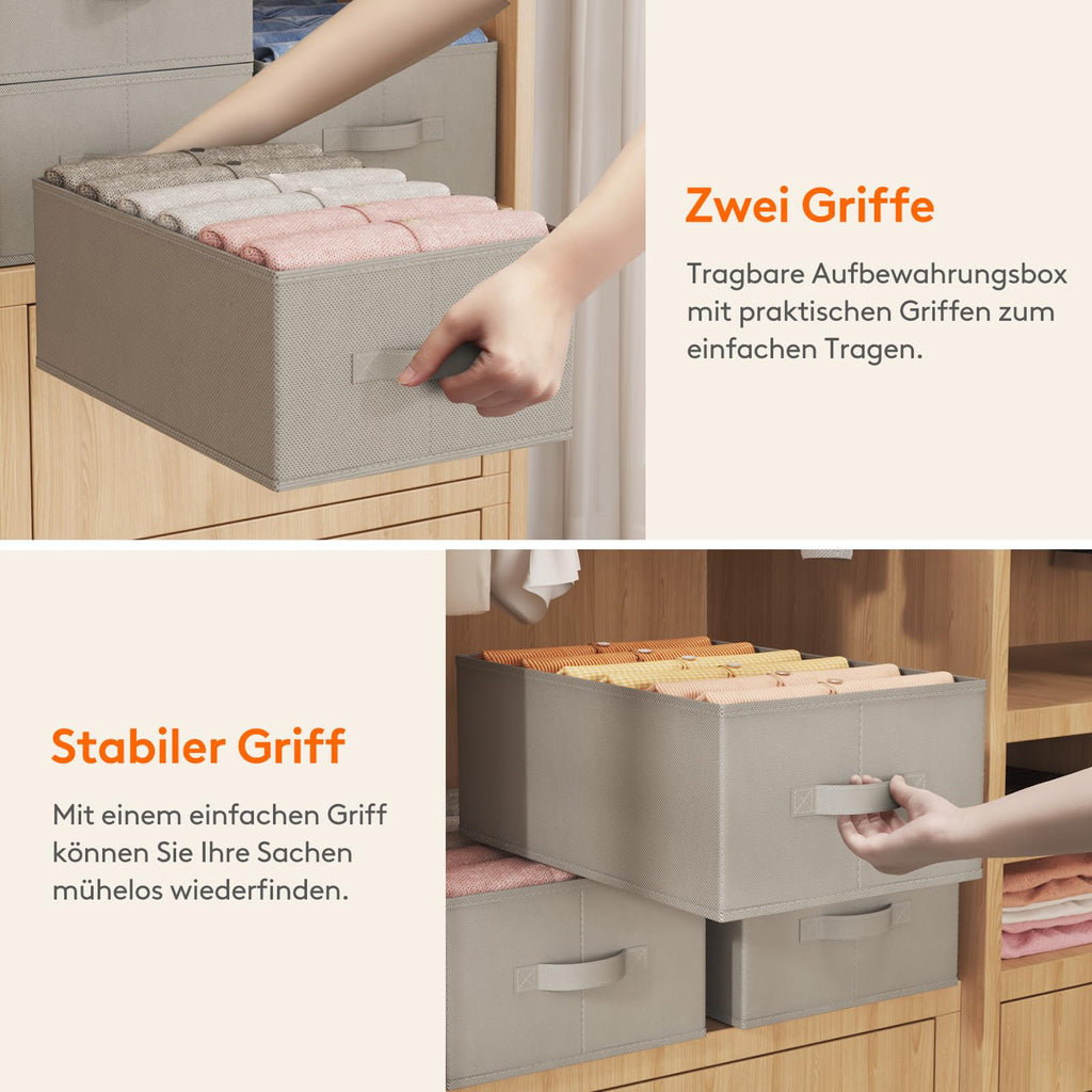 Lifewit 6 Pack Schubladen Organizer Kleidung, Faltbar Schrank Organizer