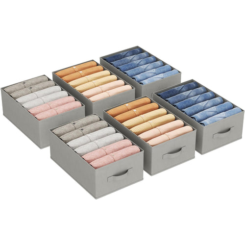 Lifewit 6 Pack Schubladen Organizer Kleidung, Faltbar Schrank Organizer