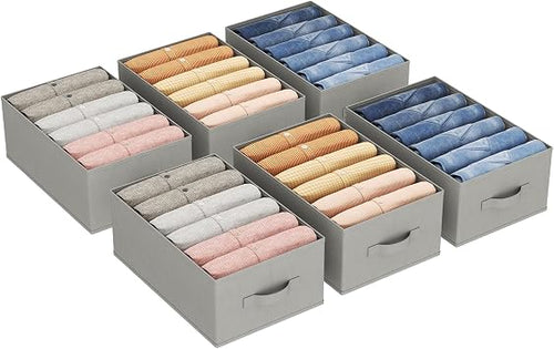Lifewit 6 Pack Schubladen Organizer Kleidung, Faltbar Schrank Organizer