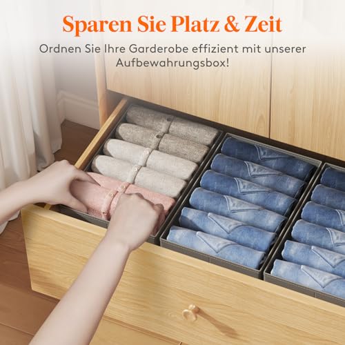 Lifewit 6 Pack Schubladen Organizer Kleidung, Faltbar Schrank Organizer