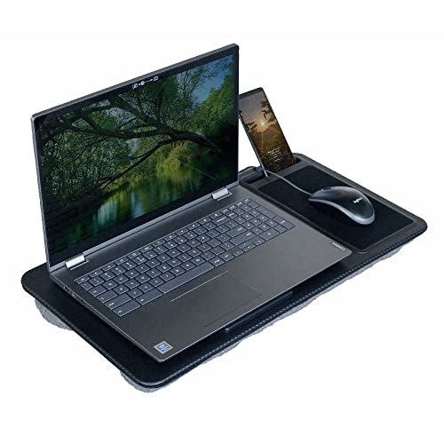 Vivol Laptopunterlage für Bett mit Mausunterlage - Laptop Kissen für max. 17 Zoll Notebook - Inkl. Telfonhalter
