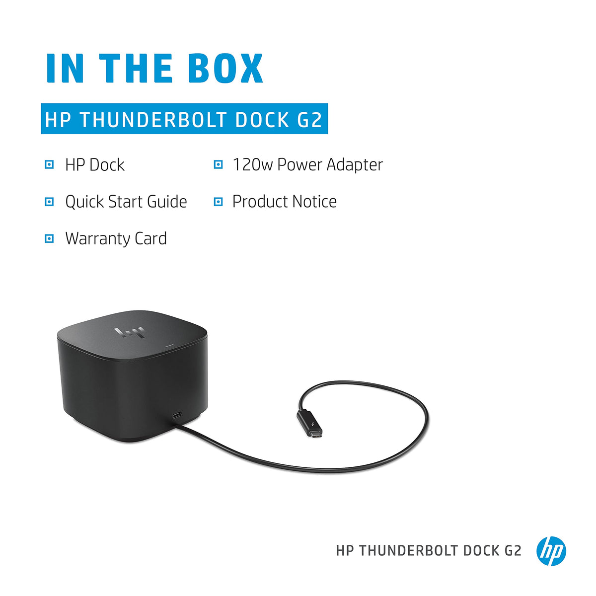 HP Thunderbolt Dock G2 (2UK37AA#ABA) Dockingstation Port Replicator (Zertifiziert generalüberholt)