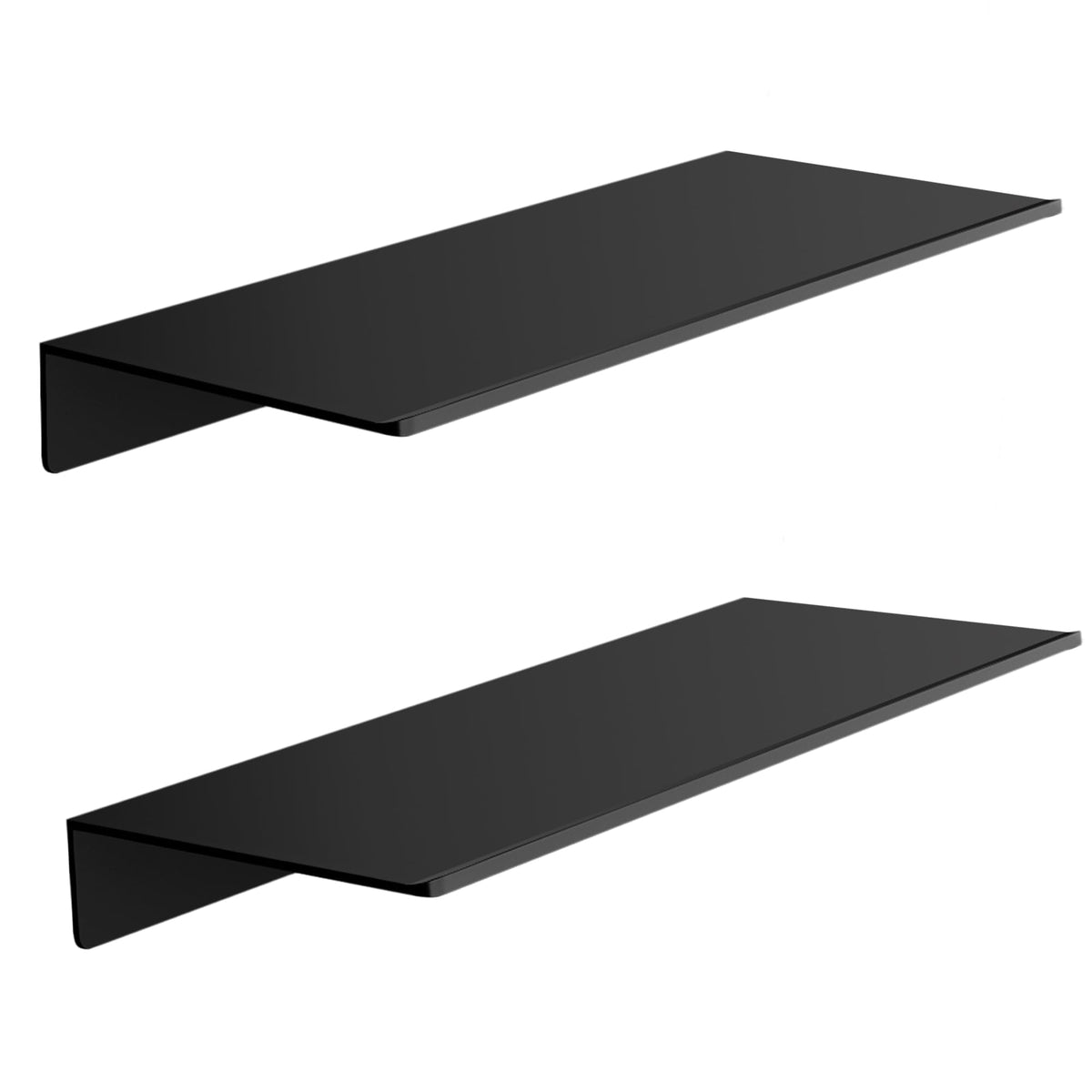 HNVNER Wandregal Schwarz Metall 2 Stück, Kleberegal für Bad Wohnzimmer