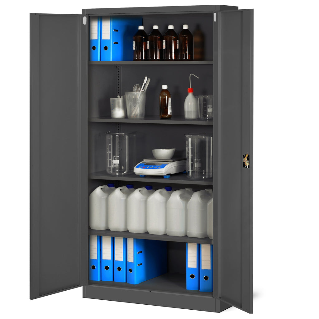 Jan Nowak Aktenschrank Metall abschließbar, Büroschrank, 195x90x40 cm