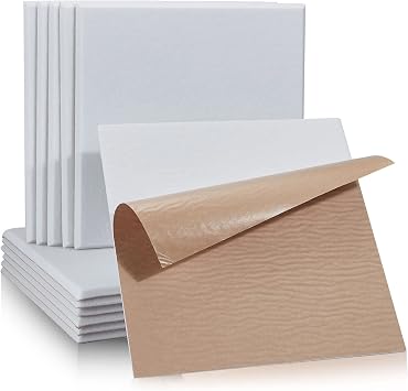 Quadratische Akustikplatten selbstklebend 12 Stück I Schallabsorber Schallschutz mit hoher Dichte für Wand Decken Holz & Tür - Akustikpanel Schallschutzplatten Akustikplatte, 30x30x0.9cm, Weiß