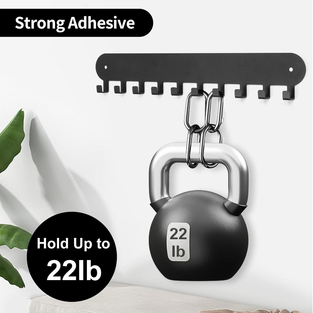 AIVORO 2 Stück Schlüsselbrett, Stahl Schlüssel Aufhänger, mit 10 Haken