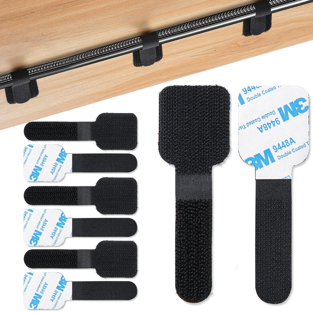 60 Stück Kabelbinder Selbstklebend, Kabel-Organizer, Kabelbinder Selbstklebend Klettband Kabel Organizer, für Kabelführung, Schreibtisch Organizer für Cable Management im Büro, Homeoffice