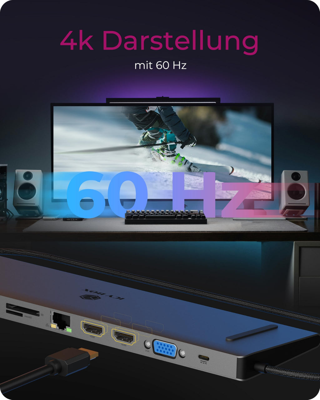 ICY BOX USB Type-C Notebook DockingStation Triple Video IB-DK2106a-CPD