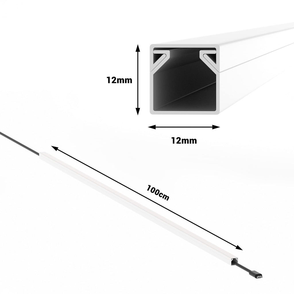 CILSON Kabelkanal, 15x10 mm, 10x1 m, Weiß, selbstklebend