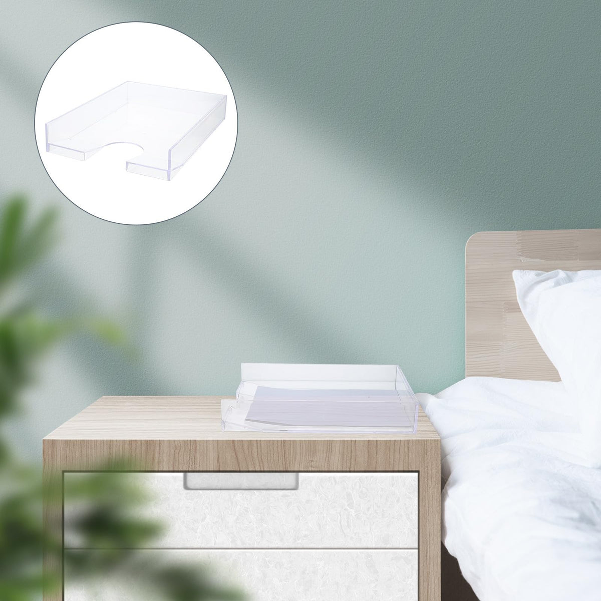 ORFOFE Kunststoff Papierbox A4 aus Ps als Stapelbare Ablagebox