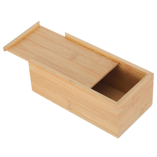 STOBOK 2Er Set Aufbewahrungsbox Aus Holz Mit Schiebedeckel Unlackierte Holzbox Kleine Aufbewahrungsbox Für Schreibtisch-Organizer Stifte Dokumente Schreibwaren Und Kleine Gegenstände