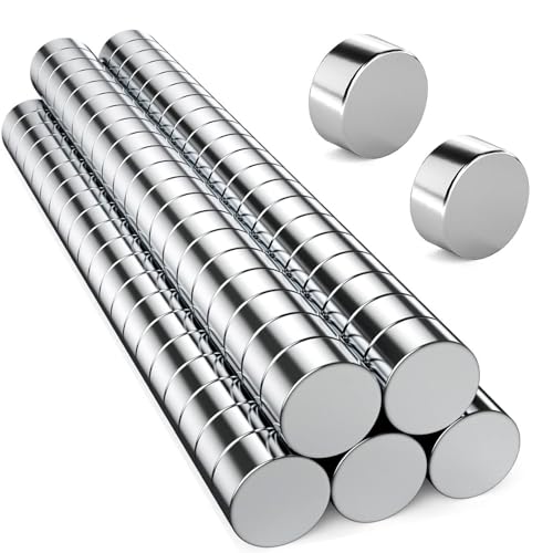 100 Stück Neodym Magnete Extra Stark, 5 x 2mm Magnet Für Magnettafel, Rund Kleine Mini Starke Magneten, Vernickelter Stahl Kühlschrank Magnete Für Haus, Büro und Schule, Silber