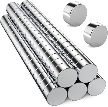 100 Stück Neodym Magnete Extra Stark, 5 x 2mm Magnet Für Magnettafel, Rund Kleine Mini Starke Magneten, Vernickelter Stahl Kühlschrank Magnete Für Haus, Büro und Schule, Silber