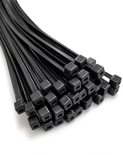 Kabelbinder Schwarz 900mm x 9mm Extra Lang Schwerlast Nylon 66 Kabelbinder UV Beständig Für Industrie Werkstatt Garten Kabelmanagement 20 Stück