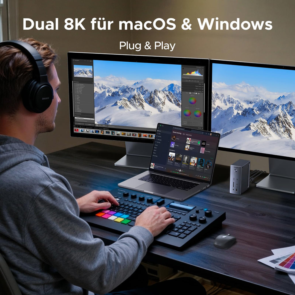 UGREEN Revodok Max 40Gbps MacBook Docking Station, Dual 8K Display, 180W